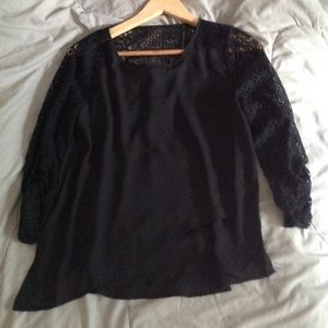 NWT Black Skies are Blue Lace detail Blouse top